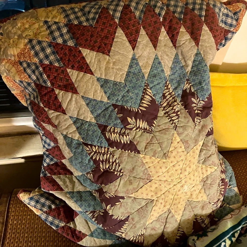 Potterybarn Museum Collection Native American Sun Patchwork Quilted Pillow Cover